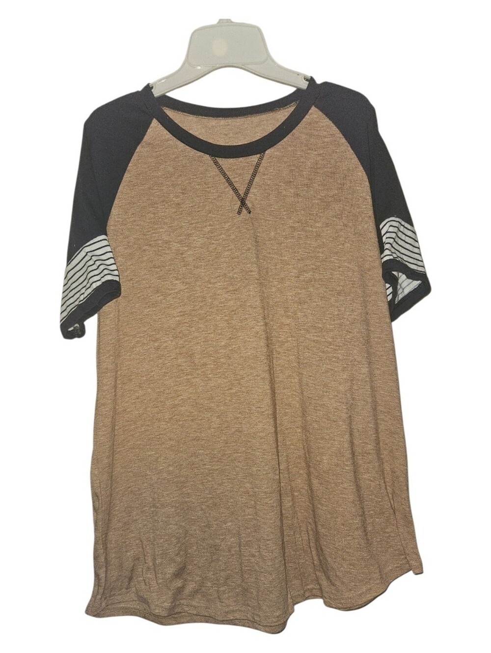 XXL Tan &Navy Top